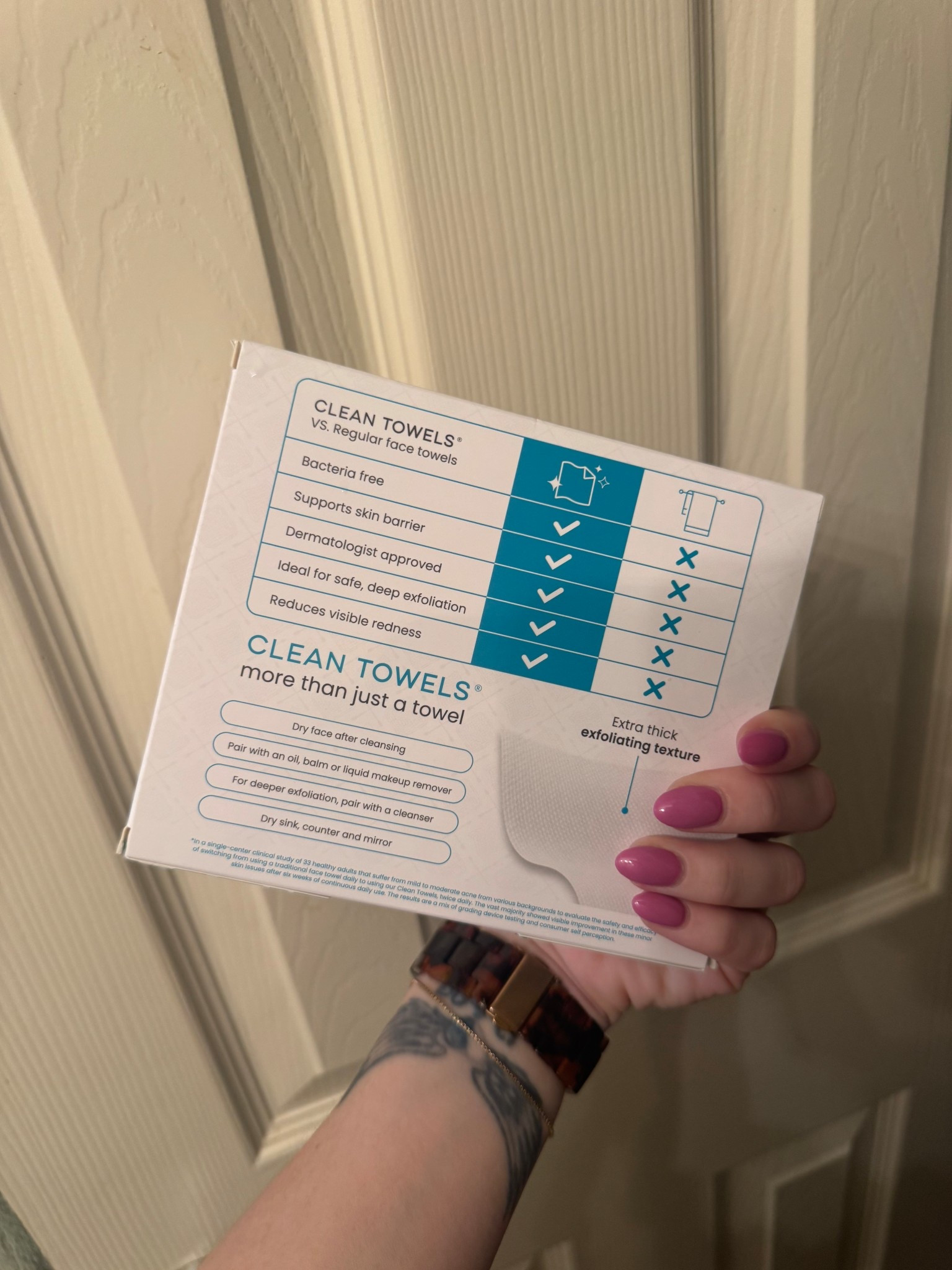 Clean towels!!!! I love these!!! 

Makeup
Skincare 
Beauty 