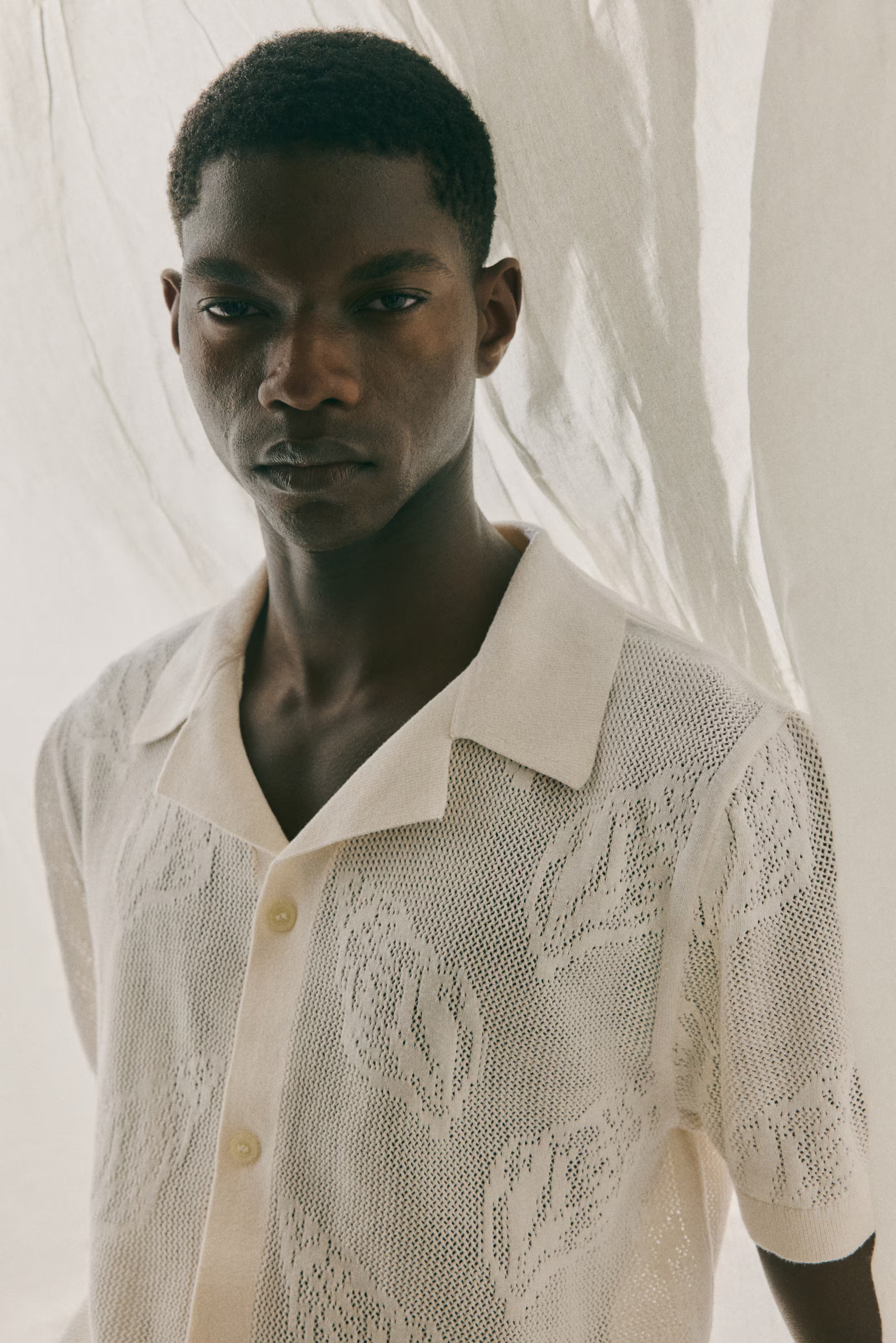 Regular-Fit Jacquard-Knit Resort Shirt | H&M (US + CA)