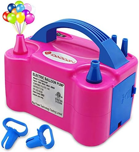 Amazon.com: IDAODAN Portable Dual Nozzle Rose Red 110V 600W Electric Balloon Blower Pump/Electric... | Amazon (US)