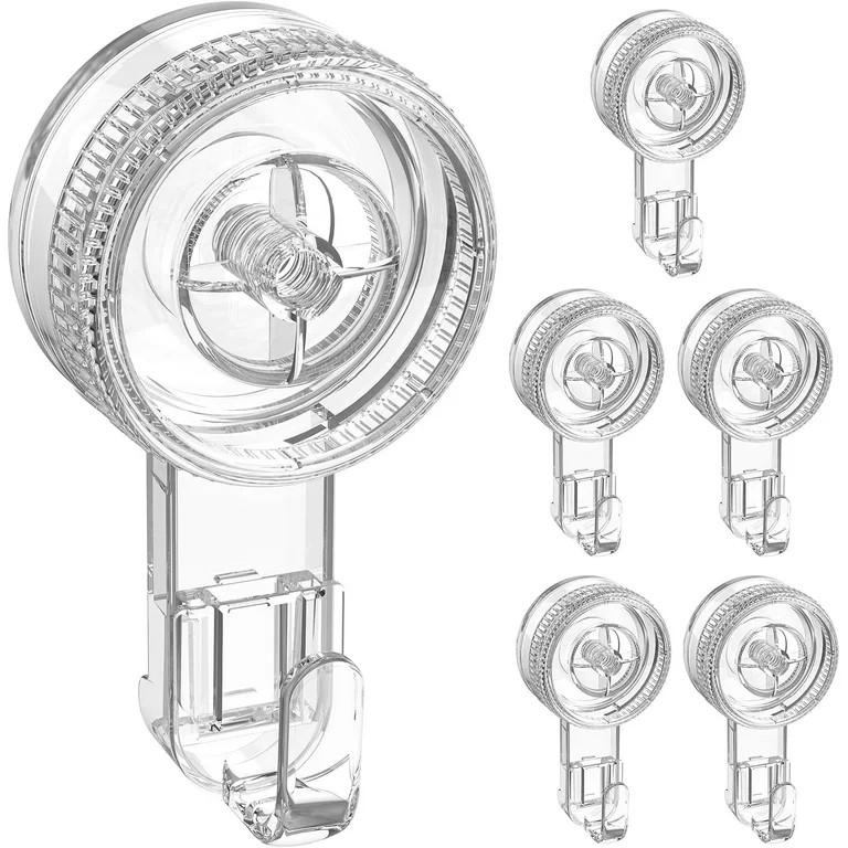 Aship Wreath Hanger, Large Clear Vacuum Suction Cup Hooks, Removable Waterproof Shower Hooks for ... | Walmart (US)