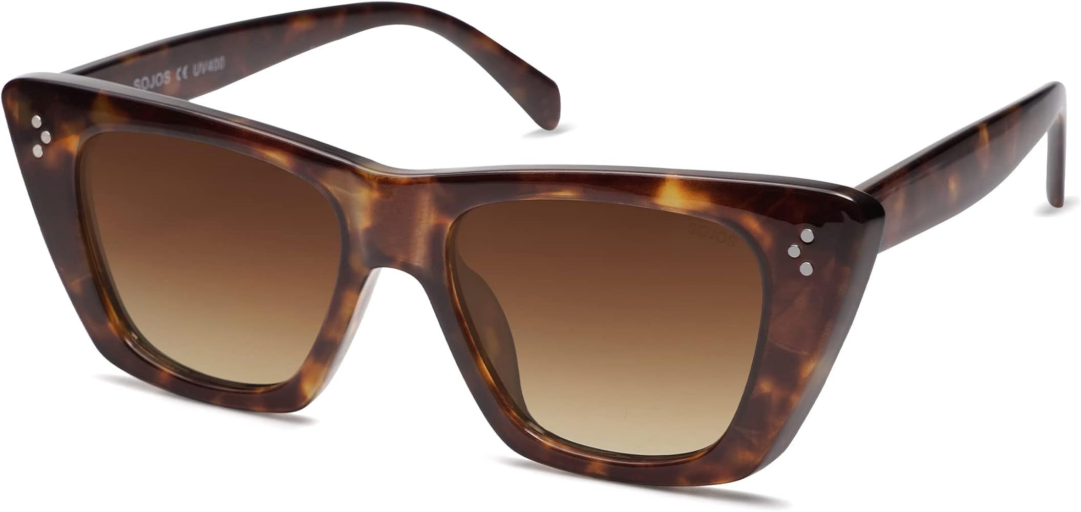 SOJOS Retro Trendy Cat Eye Polarized Sunglasses for Women Cute Stylish UV400 Sunnies SJ2199 | Amazon (US)