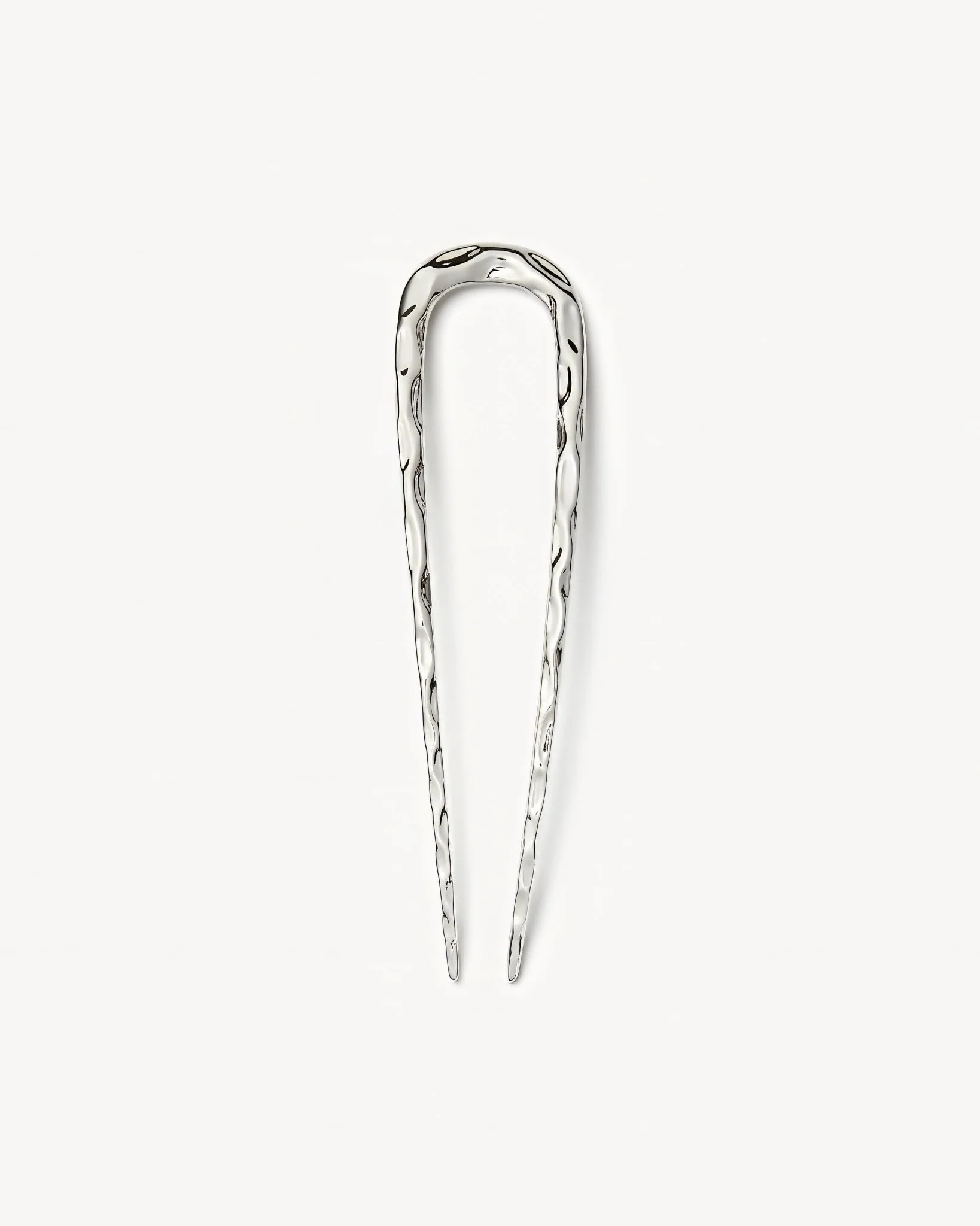 Midi Wavy French Hair Pin in Silver | Machete