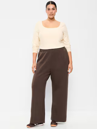High-Waisted Bounce Fleece Wide-Leg Sweatpants | Old Navy (US)