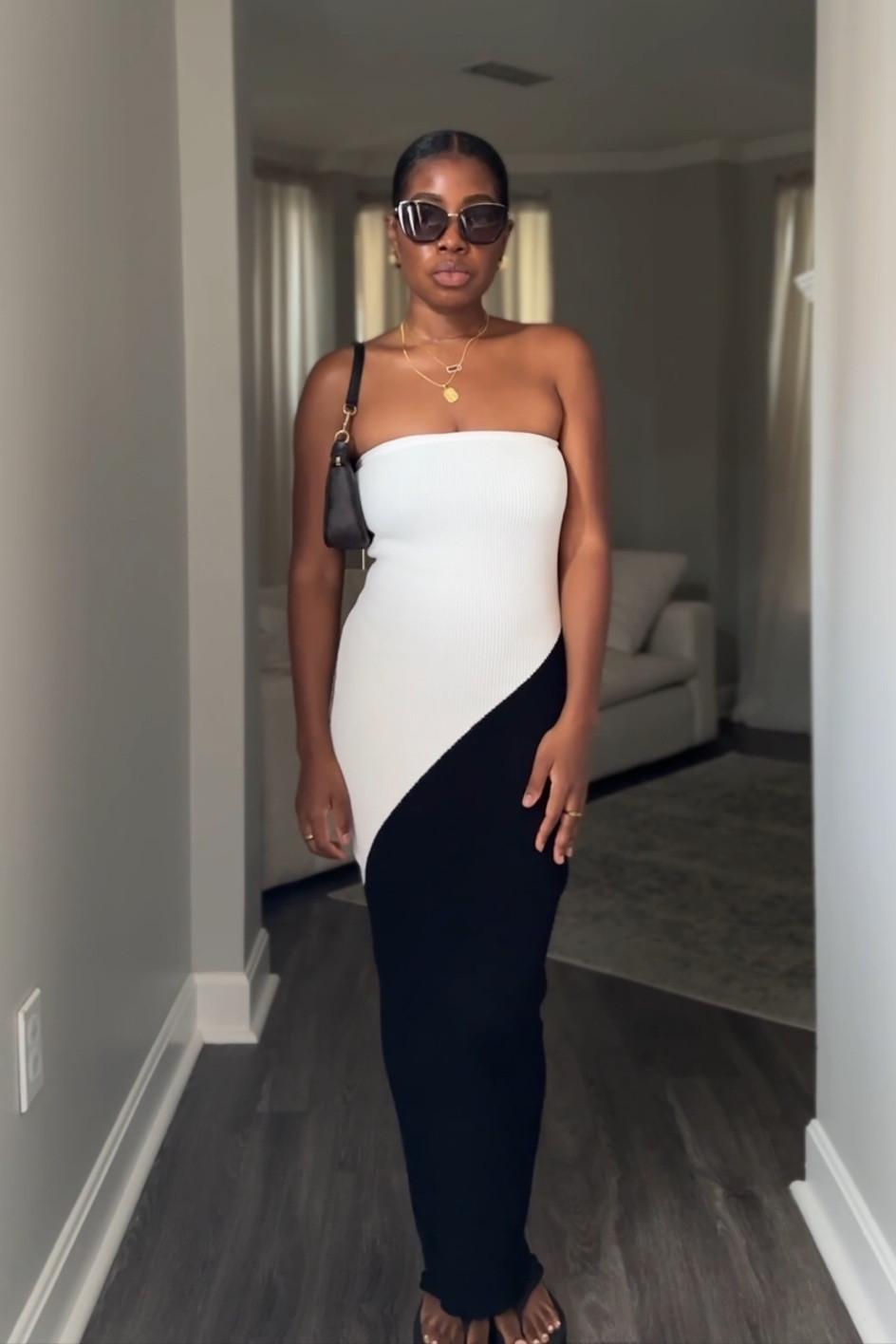 Black and white maxi dress 

#LTKstyletip