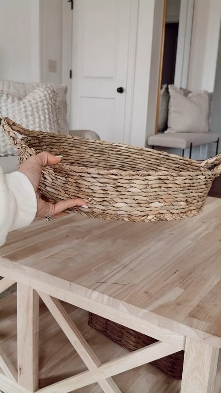 Living room inspiration with pieces I found at Walmart // basket to hold candle, books and beads + decorative pillows for sofa // cozy designer look for less blanket 

#LTKVideo #LTKSeasonal #LTKhome