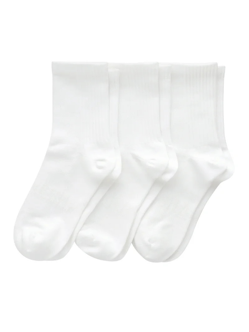Hanes Moves Women Crew Sock, 3-Pack, Fits Shoe Size 5-9 | Walmart (US)
