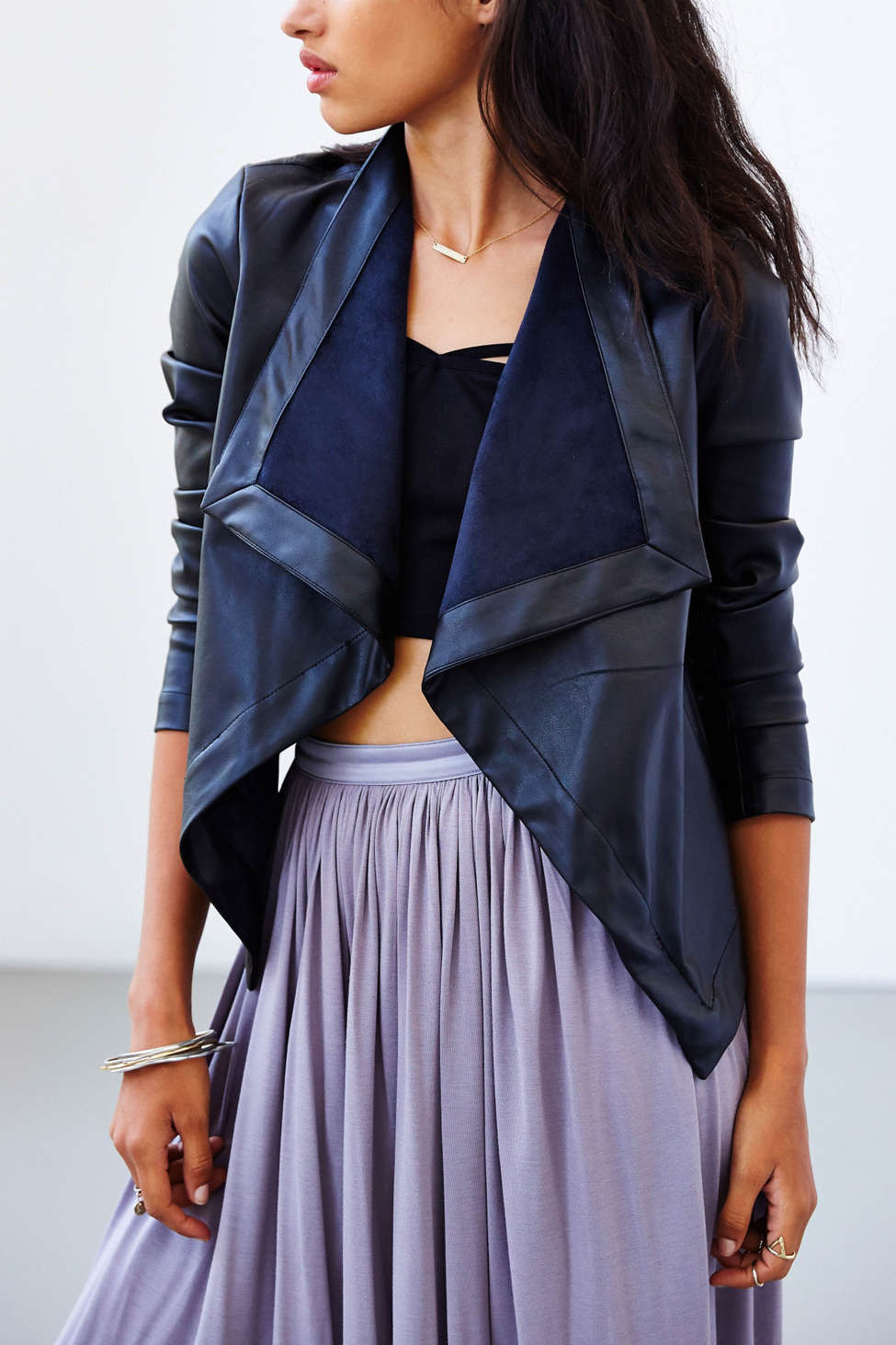 BB Dakota Lillian Vegan Leather&nbsp;Jacket | Urban Outfitters US