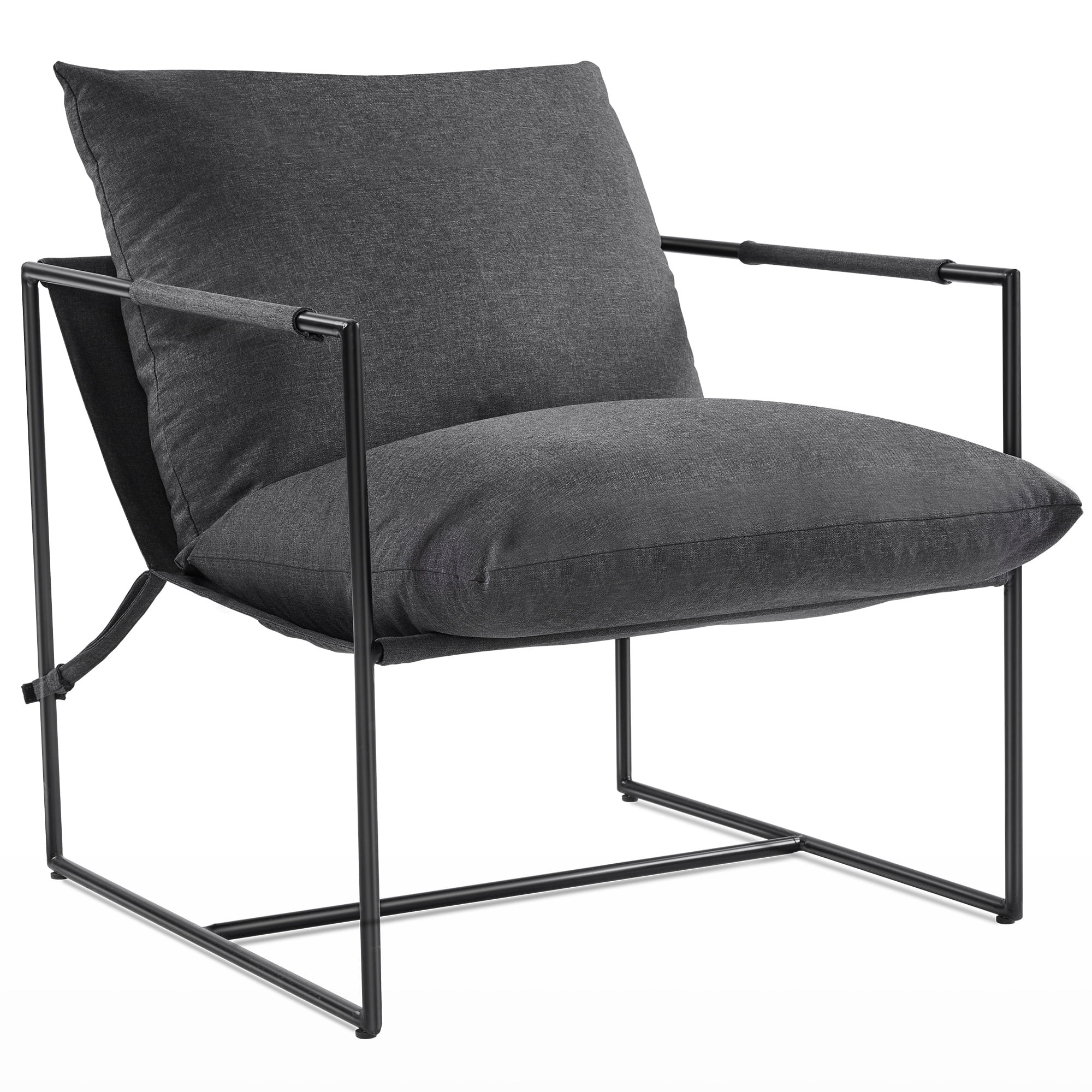 Unikome Basic Livingroom Sling Accent Arm Chair Metal Lounge Chair, Metal Framed Arm-chair with S... | Walmart (US)