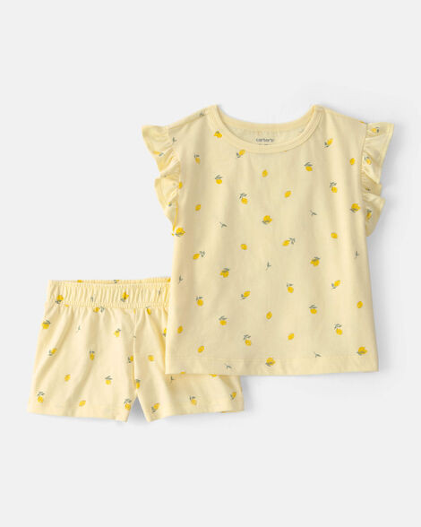 Carter's Toddler Girls Girl 2-Piece Lemon Top & Short Set - Yellow 2T Yellow | Carter's Inc