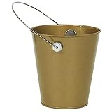 Amscan Metal Bucket w/handle | Gold | Party Accessory | 12 Ct, Model: 432589.19 | Amazon (US)