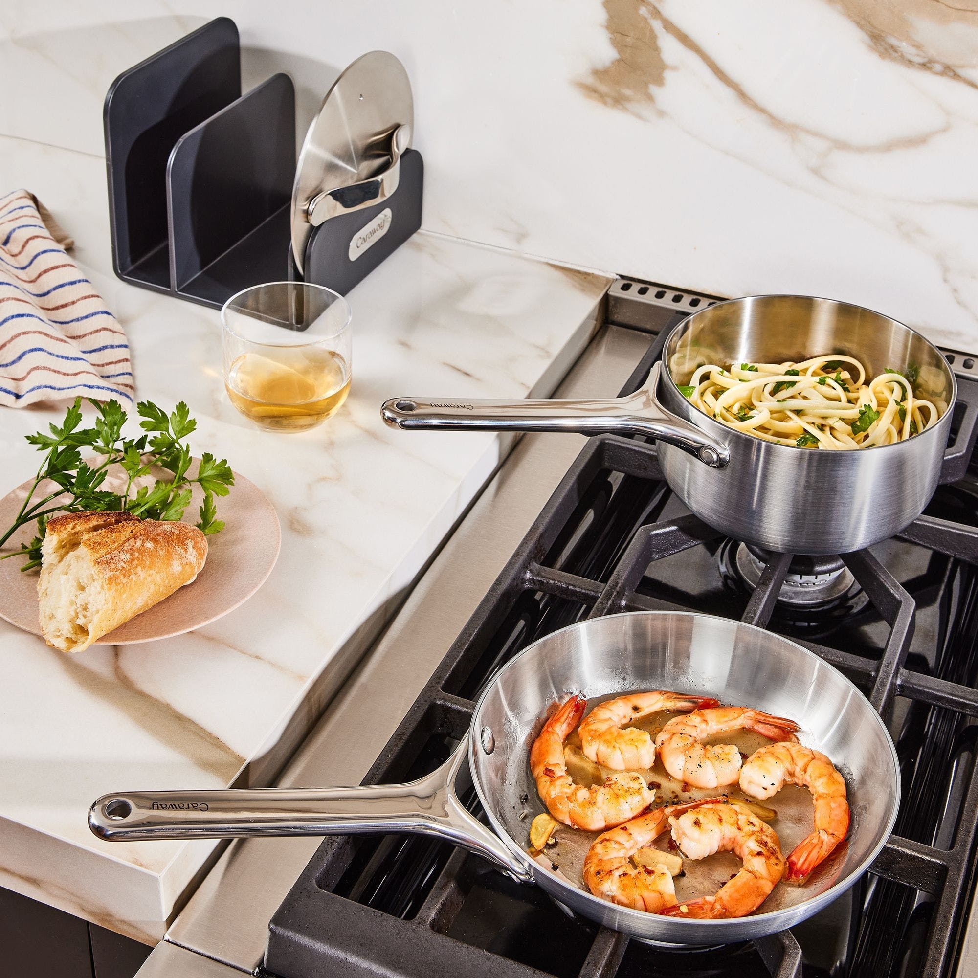 Stainless Steel 10.5"" Fry Pan | Non-Stick, Non-Toxic, Heavy Duty, Professional-Grade Stainless Steel Pans | Induction-Compatible & Oven-Safe | Caraway | Caraway