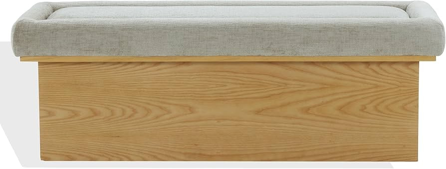 SAFAVIEH Couture Collection – Trudy Light Brown Chenille Upholstered Bench, Fully Assembled Wal... | Amazon (US)