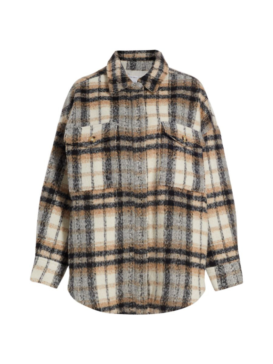 GOOD AMERICAN Oversized Plaid Shacket | Saks Fifth Avenue