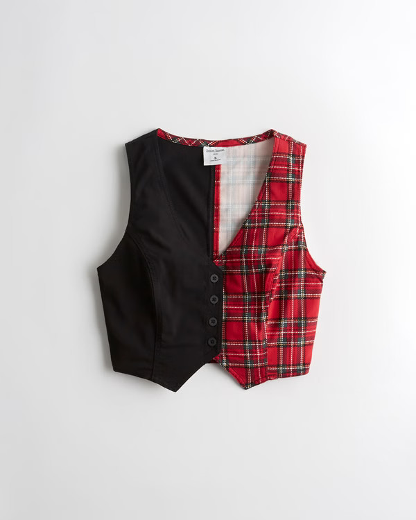 Shop All Social Tourist Spliced Plaid Vest | Shop All Tops | HollisterCo.com | Hollister (US)