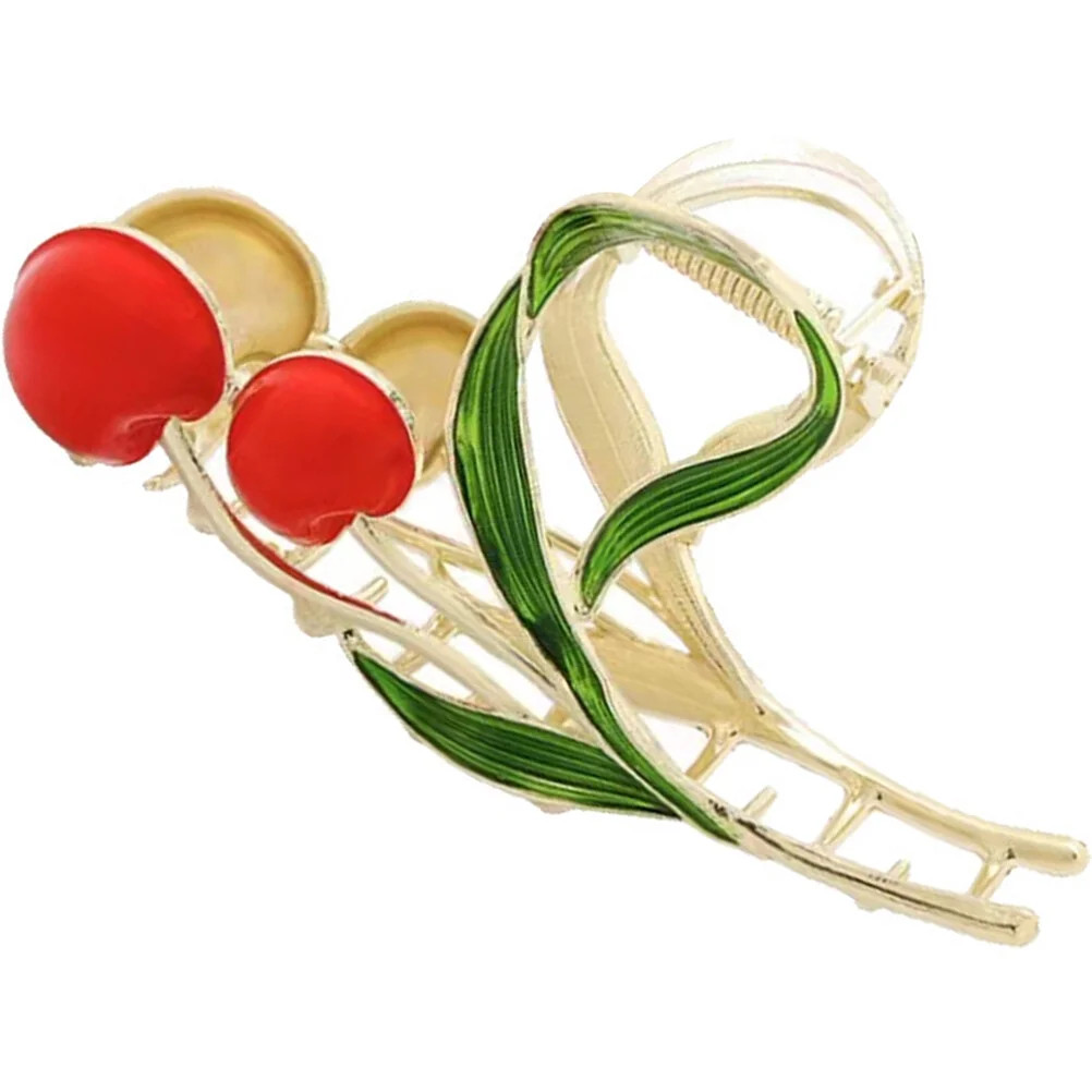 Cherry Hair Clip Hair Claw Clip Large Hair Jaw Clamp Women Fashionable Hair Accessory | Walmart (US)