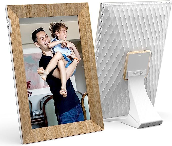 Nixplay 10.1 inch Touch Screen Digital Picture Frame with WiFi (W10K) - Wood Effect - Share Photo... | Amazon (US)