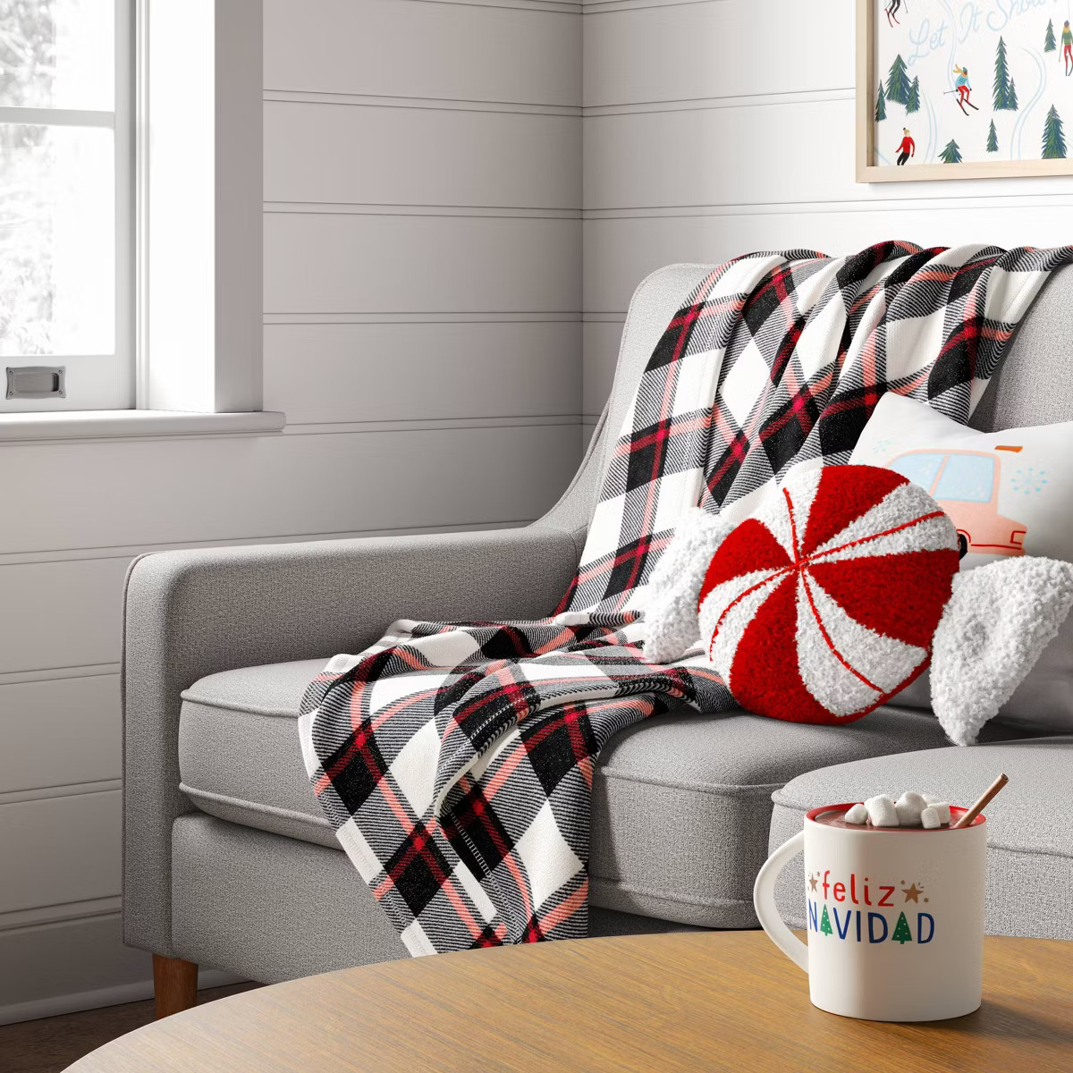 Shaped Peppermint Novelty Christmas Throw Pillow - Wondershop™ | Target