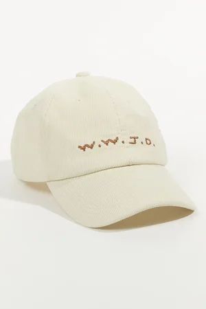 WWJD Corded Baseball Hat in Ivory | Altar'd State | Altar'd State