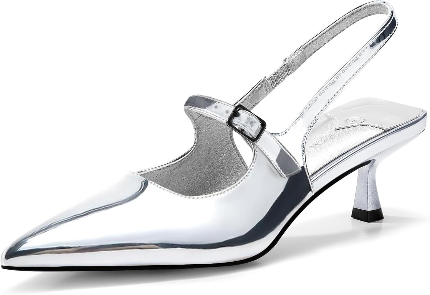 Coutgo Slingback Kitten Heels for Womens 2024 Pumps Party Dress Shoes | Amazon (US)