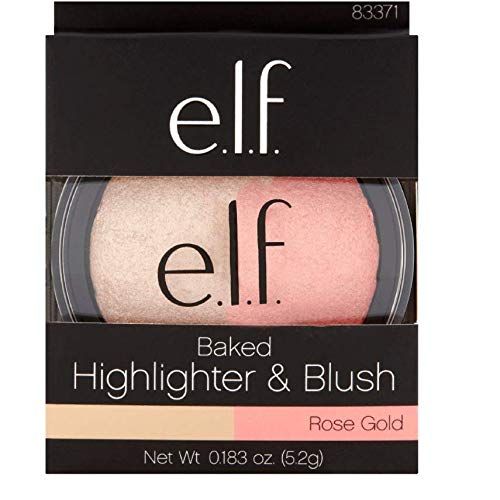 1-e.l.f. Rose Gold Baked Highlighter & Blush, 0.183 oz | Amazon (US)