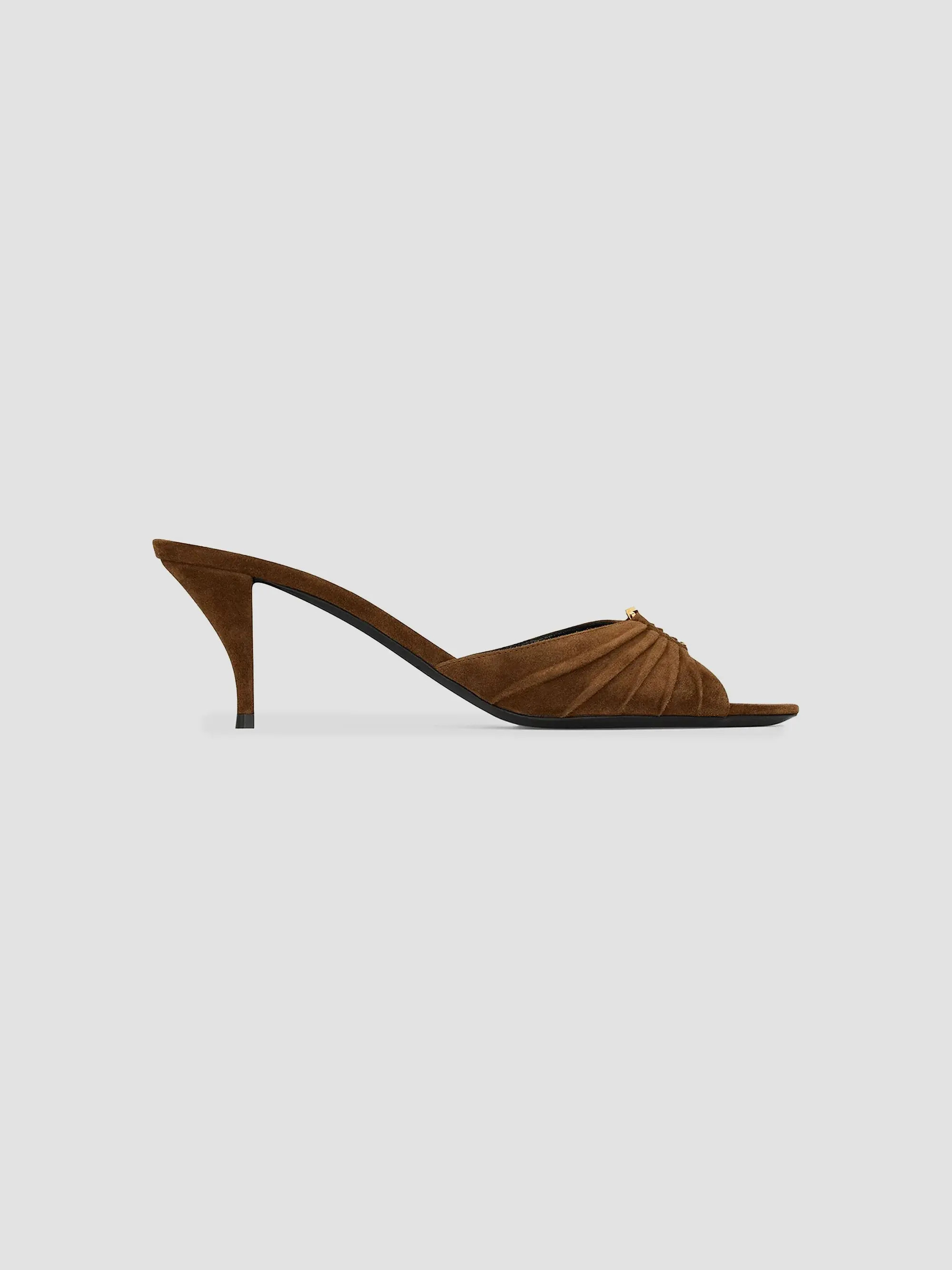 Saint Laurent Babylone Mules in Suede | Saks Fifth Avenue | Saks Fifth Avenue