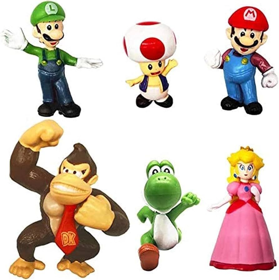 BYDIEJ Mario Action FiguresToys – Mario and Luigi Action Figures Toy Set of 1-3'' Mario Luigi Y... | Amazon (US)