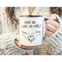 Personalized Valentines Day Gift For Boyfriend, Custom Name Mug Anniversary Her, Couple Girlfriend, Valentine Idea | Etsy (US)