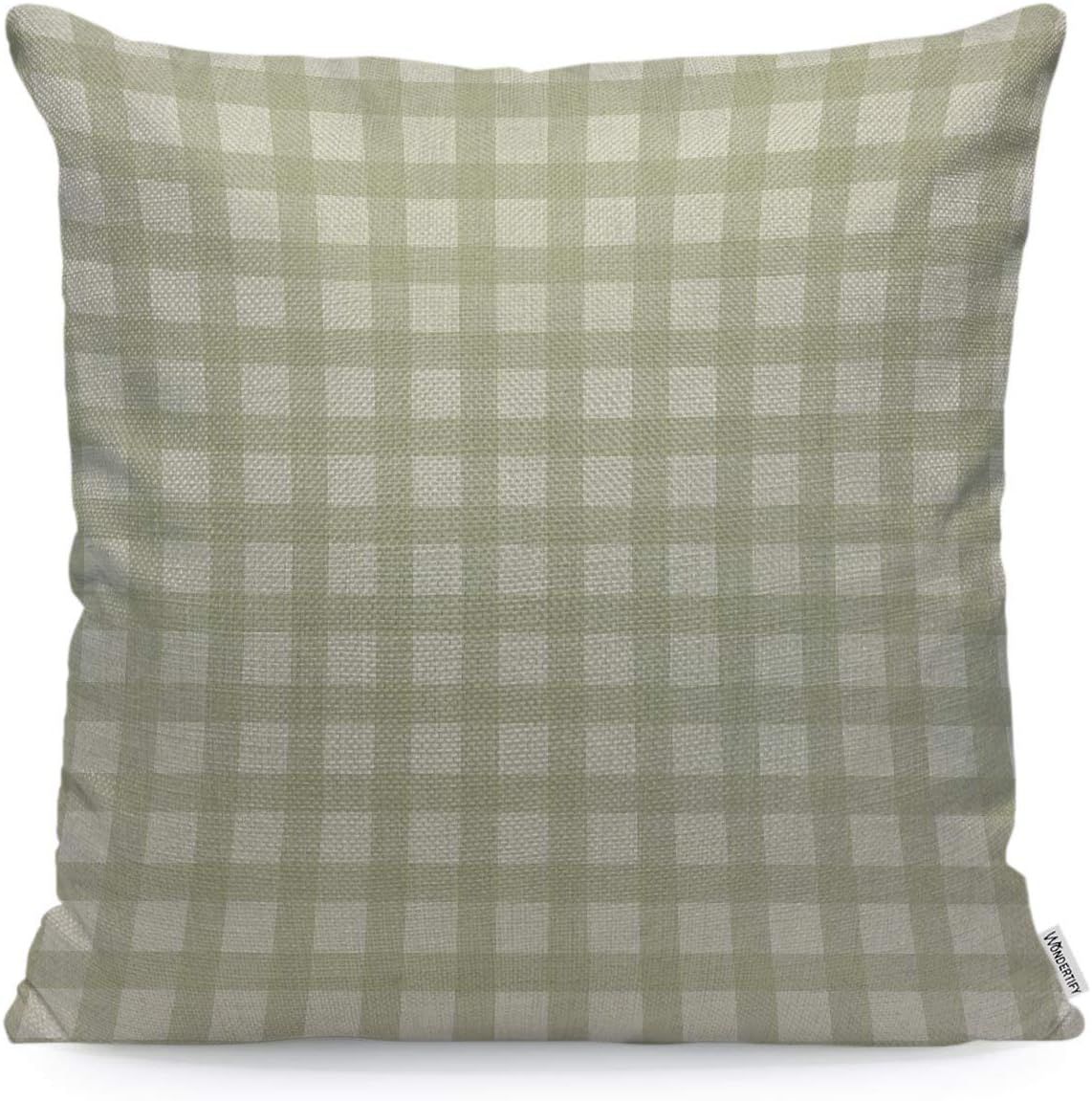 WONDERTIFY Throw Pillow Cover Case Buffalo Check Plaid Checker Green - Soft Linen Pillow Case for... | Amazon (US)