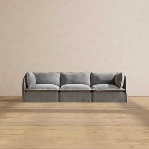 Anabei Modular Washable 3-Seater in Ash | Deluxe+ Seat | Cloud Pillow | Amazon (US)