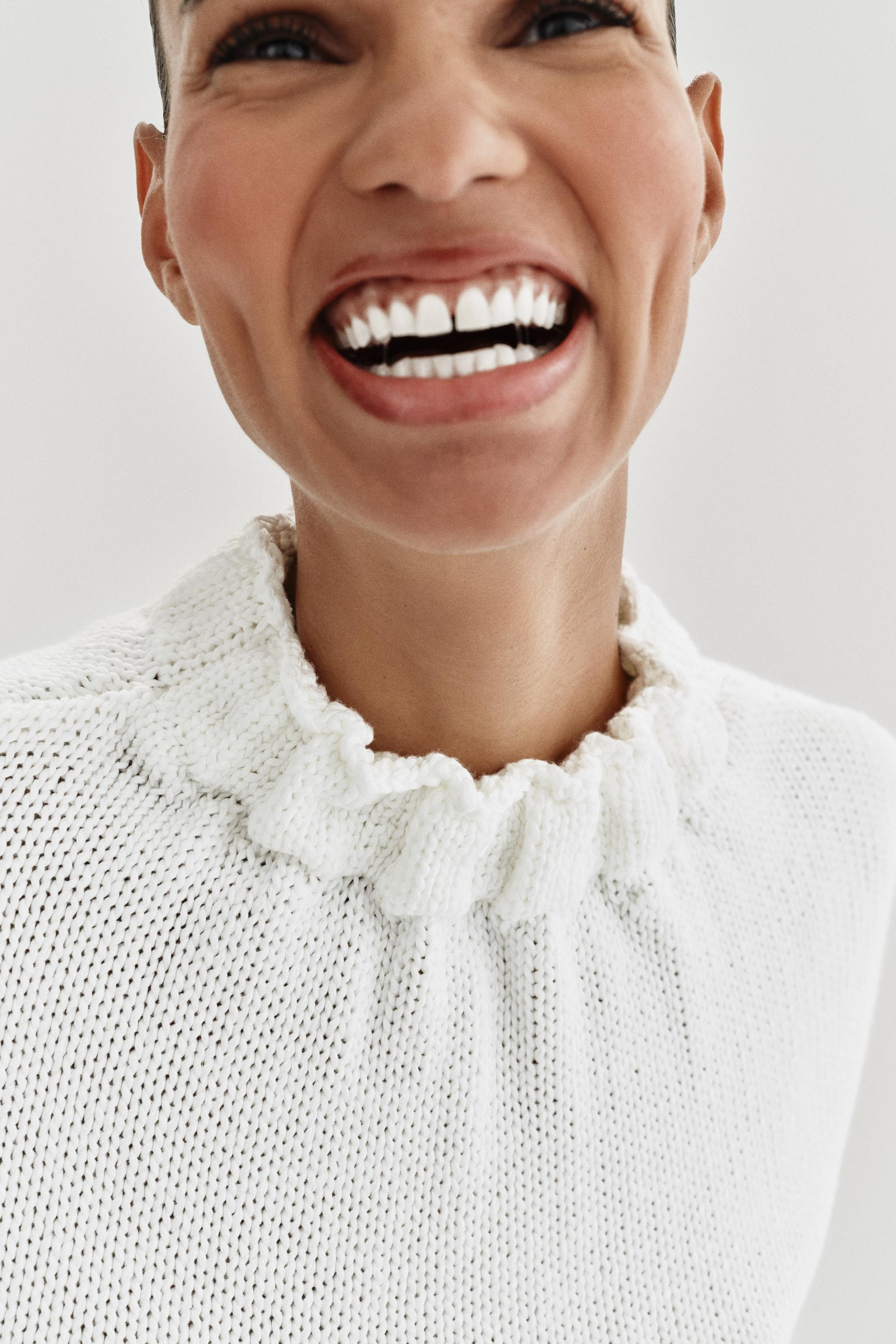 GATHERED NECK KNIT TOP | Zara US