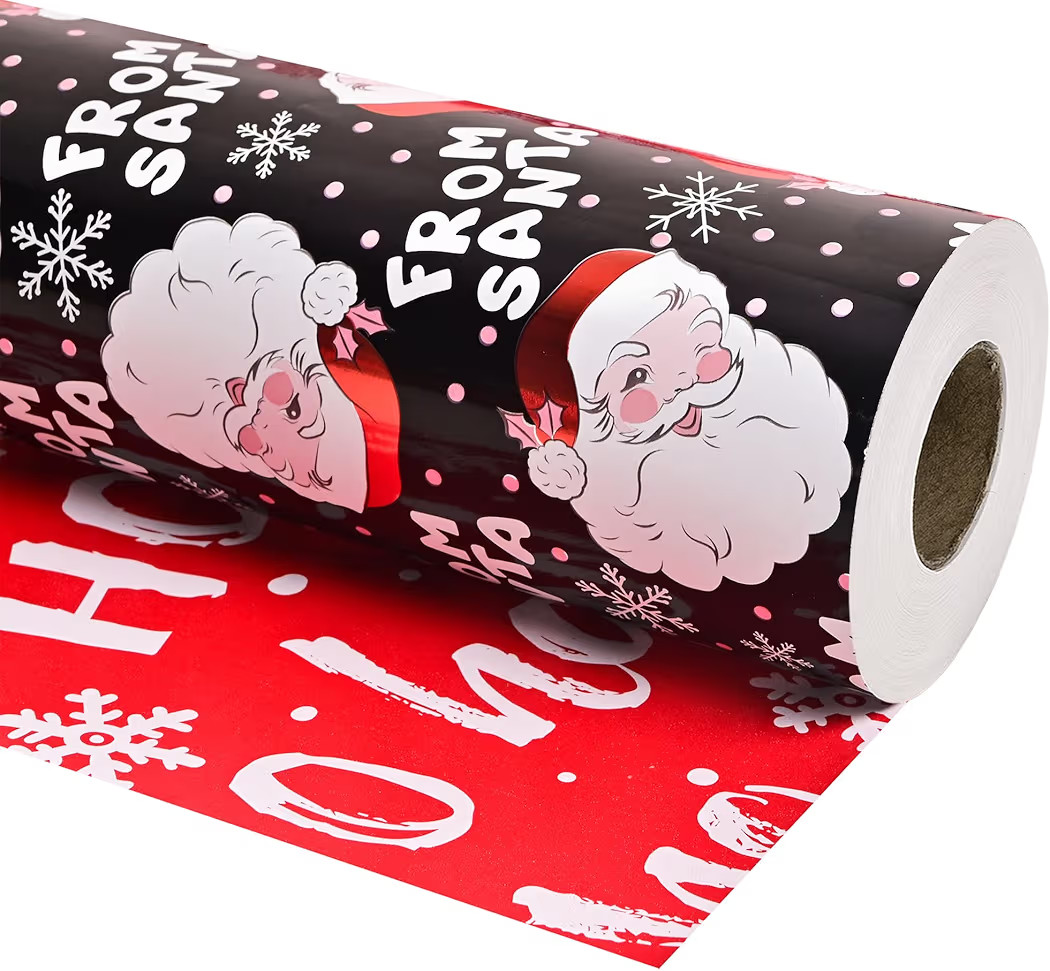 Altarho Christmas Wrapping Paper Jumbo Roll 30 inch X 100 Feet Printed on Purple Metallic Foil Pa... | Amazon (US)