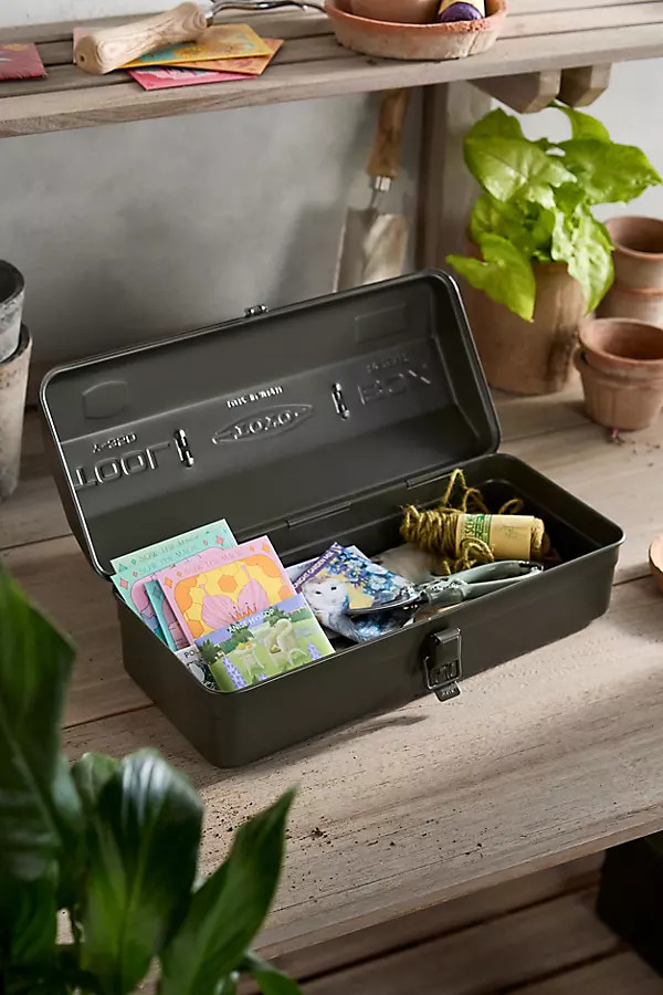 Toyo Steel Medium Seed Storage Box, Green | Anthropologie (US)