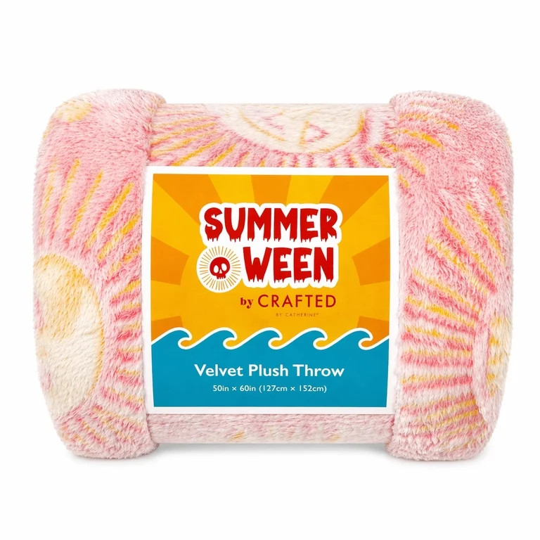 Summerween Oversize Super Soft Plush Throw Blankets, Summer Patio Pool Halloween Throws, SUNSHINE... | Walmart (US)