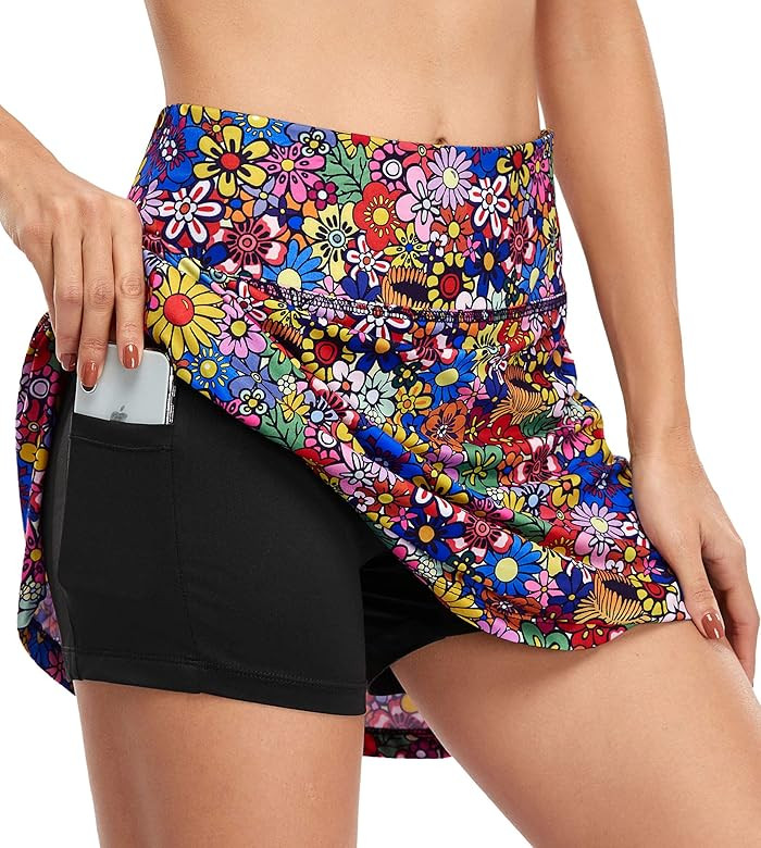 Fulbelle Tennis Skirts for Women with Pockets High Waisted Athletic Golf Skorts Skirts | Amazon (US)