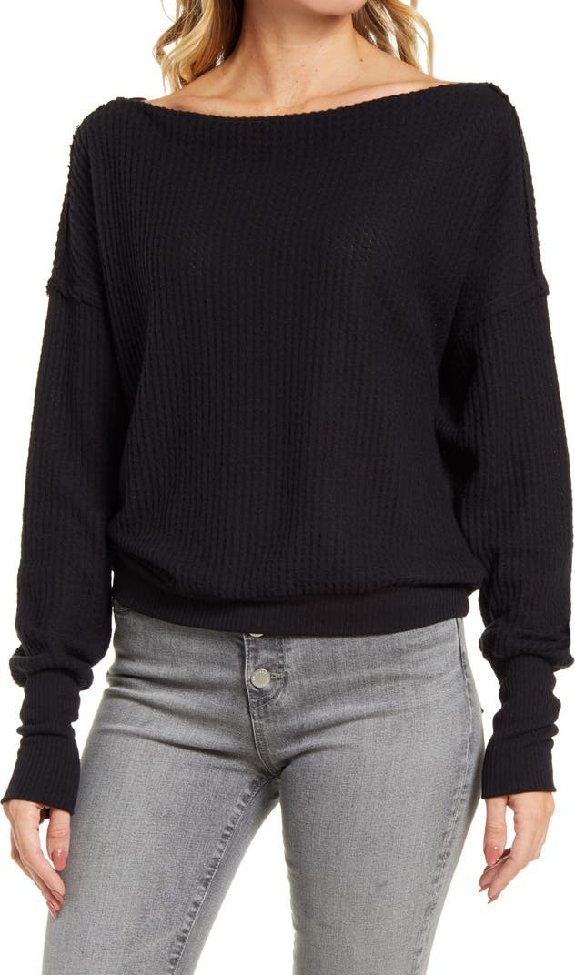 Off the Shoulder Thermal Knit Top | Nordstrom