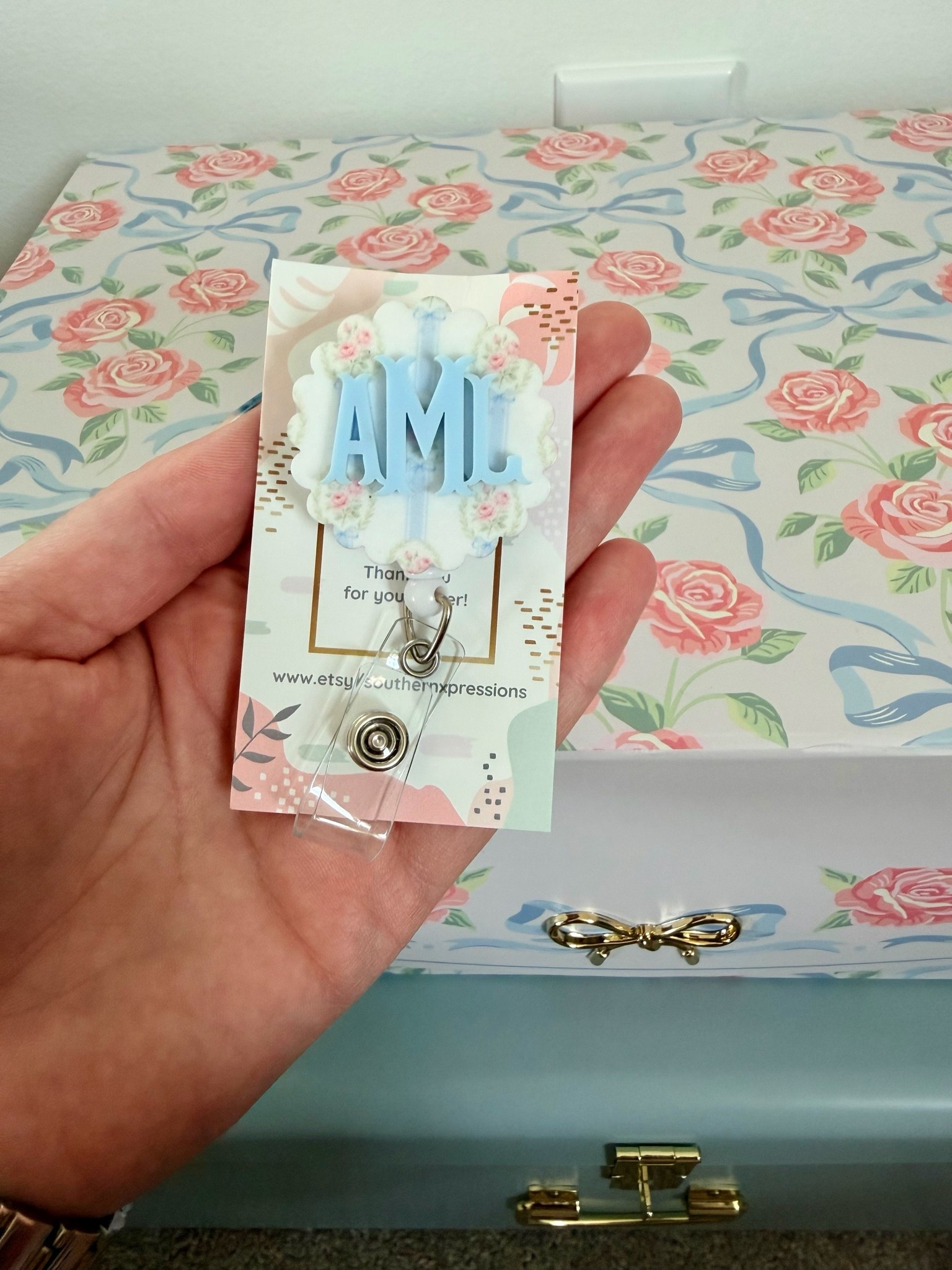 Grandmillennial Monogram Badge Reel for Work! Under $20!

#LTKWorkwear