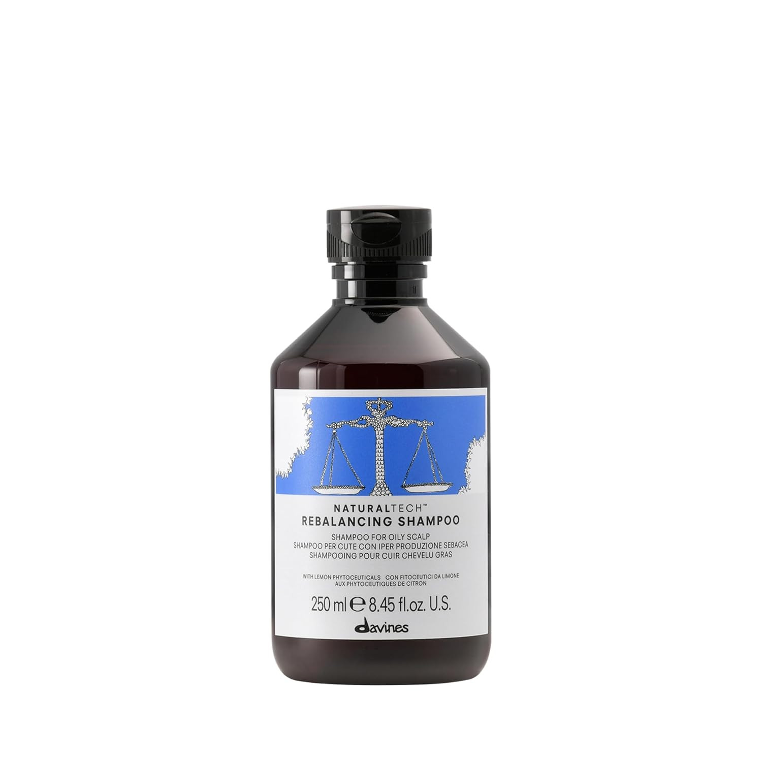 Davines Naturaltech Rebalancing Shampoo, Normalizing & Oil Control for Oily Scalp - With Lemon Phytoceuticals - Deep Cleansing for Oily Hair & Scalp, 8.45 Fl Oz | Amazon (US)