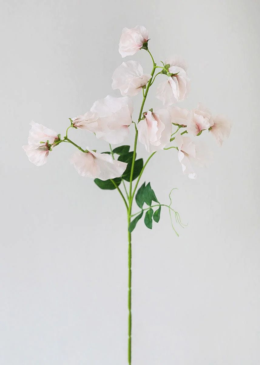 Soft Pink Sweet Pea Spray | Artificial Wildflowers at Afloral.com | Afloral