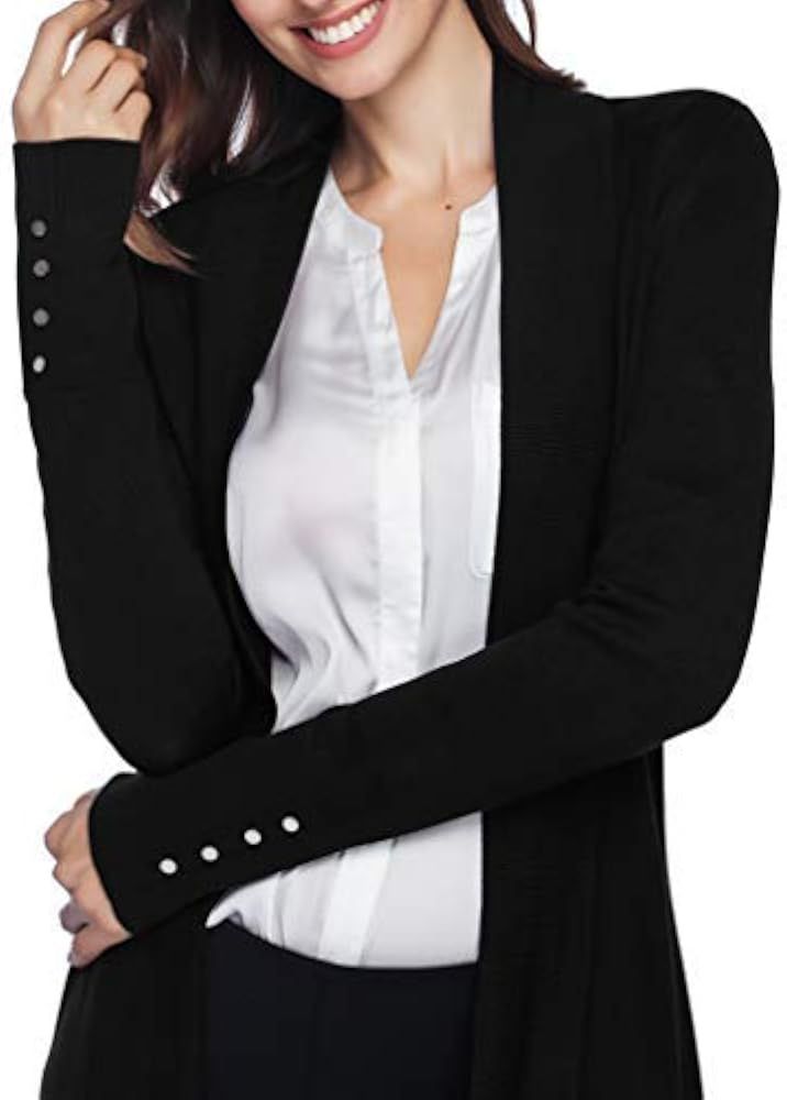 Spicy Sandia Women's Open Front Lightweight Knit Cardigans Long Sleeve Sweater | Amazon (US)