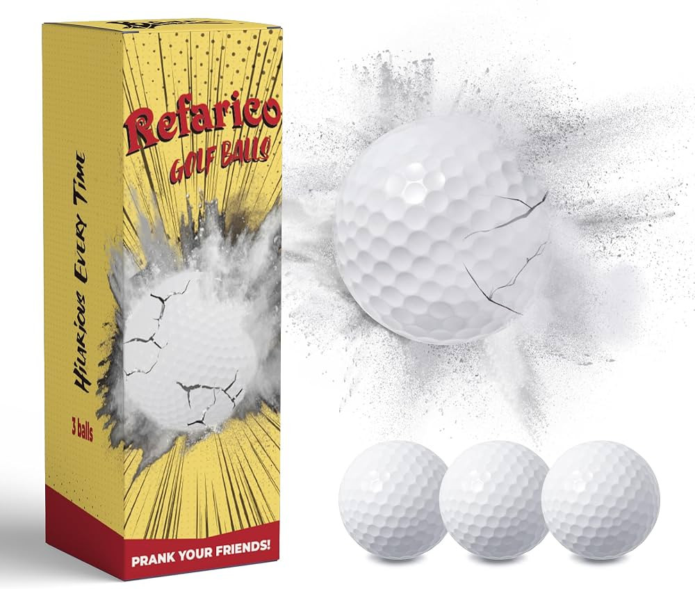 Exploding Golf Balls, 3 Pack Prank Balls - Explode on Impact, Funny Shocked Golf Balls Gag Golfin... | Amazon (US)