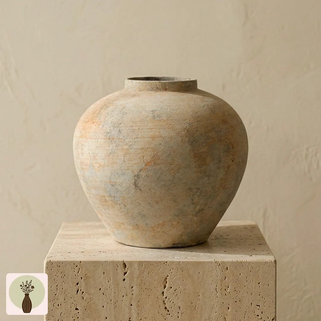 Rustic Porcelain Vase for Neutral Home Decor | Etsy (US)