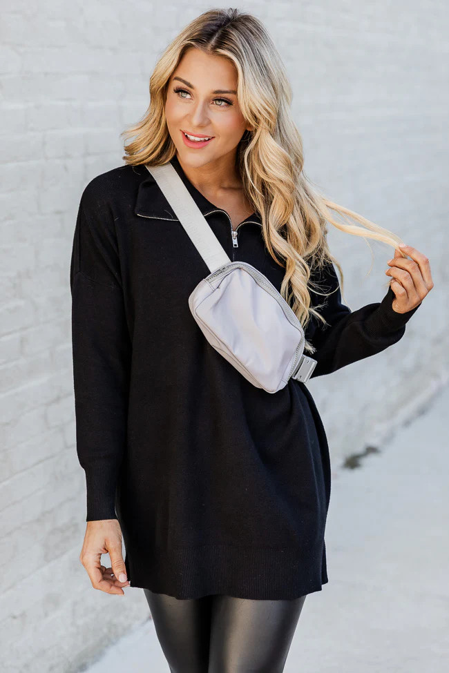 Places To Go Grey Belt Bag | Pink Lily