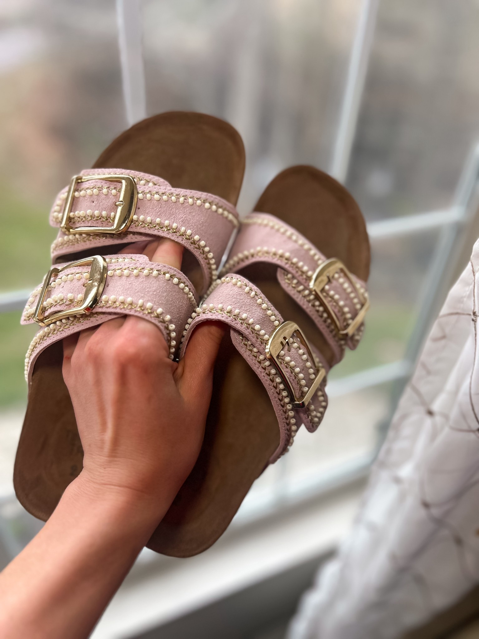 I am officially obsessed with these pearl-studded slides from Walmart. They look so high-end but are under $20! Perfect for vacation or just elevating your everyday spring look. Grab them before they sell out! 🩴✨
#walmartfinds #lookforless 

#LTKSeasonal #LTKootd #LTKTravel