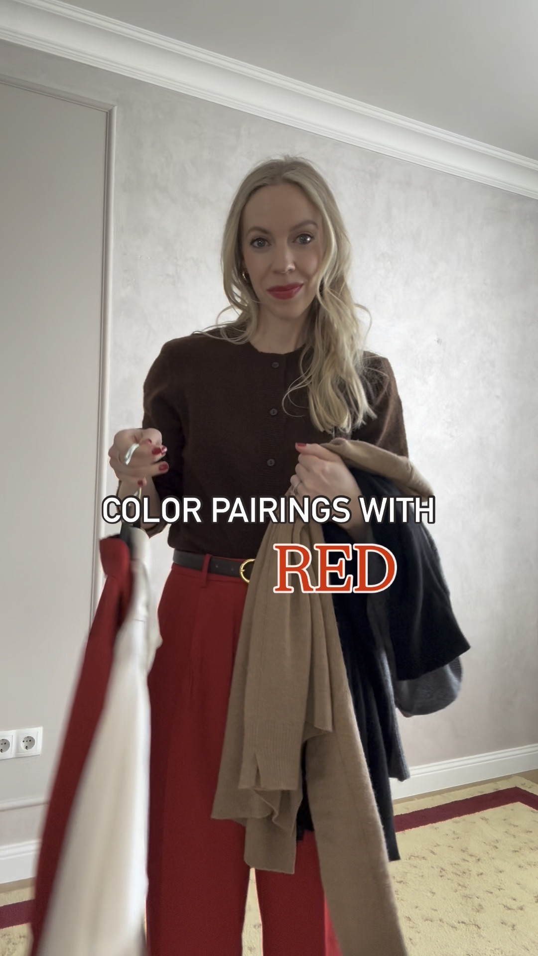 Color pairings with red, red wide leg pants, work wear outfits, office looks, style over 40

#LTKOver40 #LTKWatchNow #LTKWorkwear