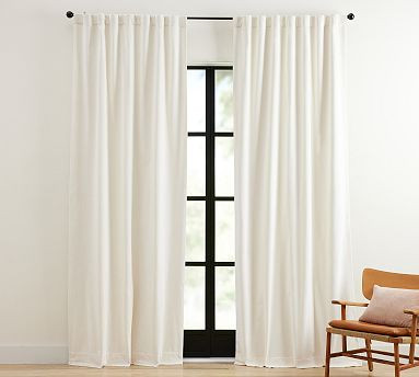 Velvet Twill Blackout Curtain | Pottery Barn (US)