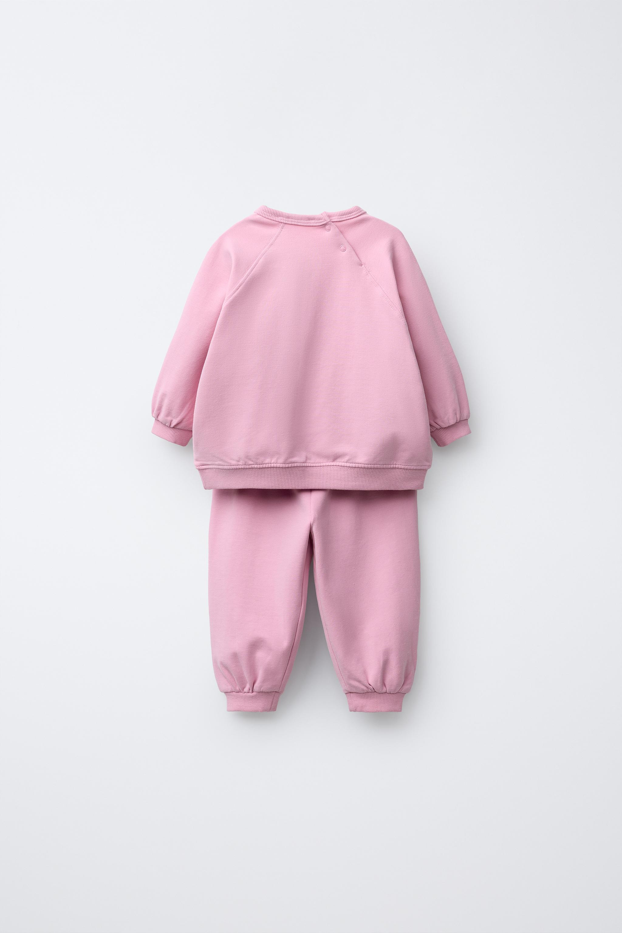 EMBROIDERED TERRY SWEATSHIRT AND JOGGER PANTS SET | Zara US