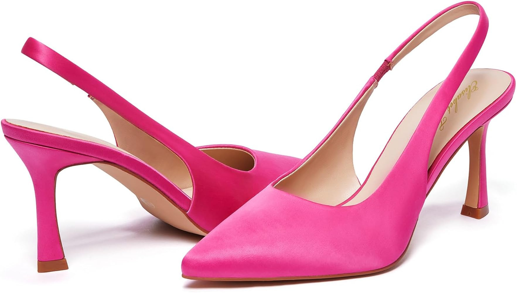 Elisabet Tang Women's Slingback Pumps 3 Inch Pointed Toe High Heels Shoes for Women Fashion Dress... | Amazon (US)