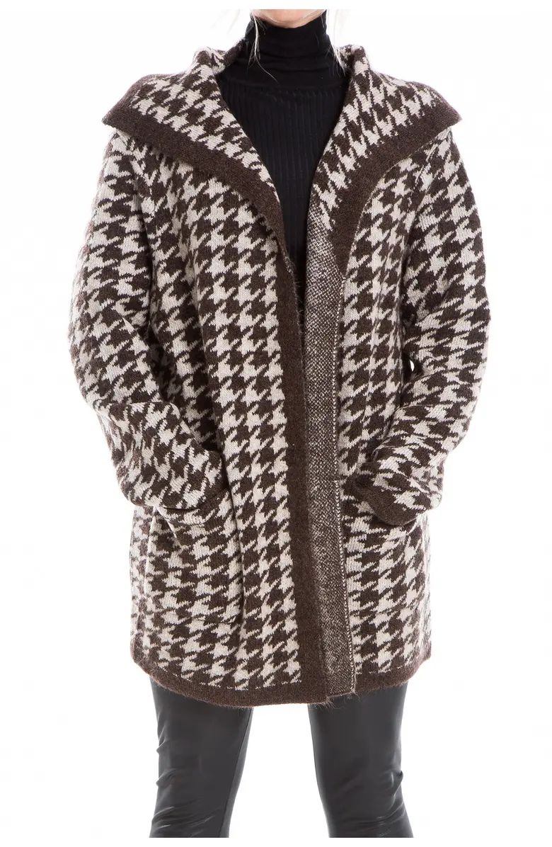Houndstooth Intarsia Cardigan Coat | Nordstrom Rack