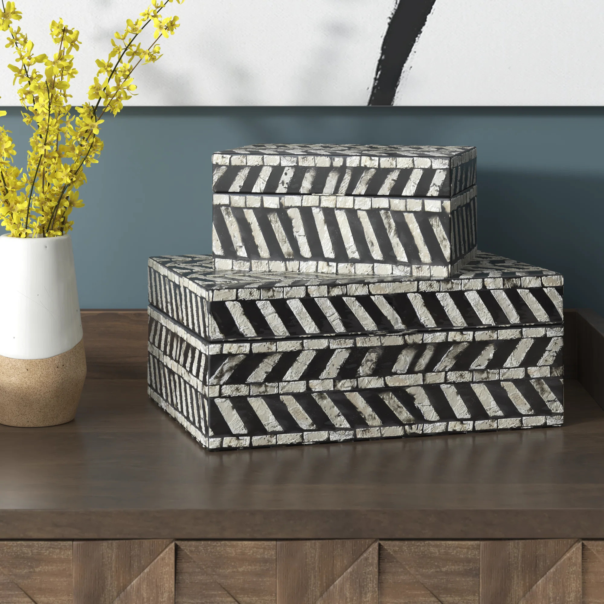 Roden 2 Piece Handmade Wooden Decorative Box Set | Wayfair North America
