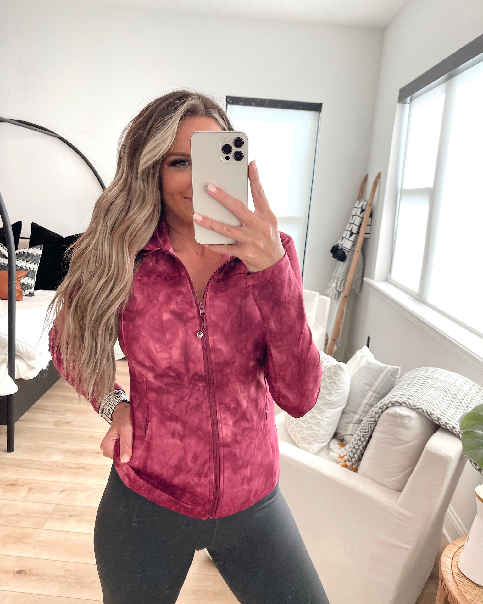 In a small zip up jacket and leggings from Amazon- fits TTS.

#LTKSeasonal #LTKstyletip #LTKunder50